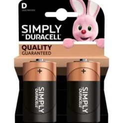 Duracell Plus 2 Pack D Size Batteries
