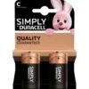 Duracell C Type Alkaline Batteries 2pk 1 Duracell C Type Alkaline Batteries 2pk -Stanlty Shop 112557 duracell simply c 2pk batteries