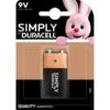 Duracell 9 Volt Alkaline Battery -Stanlty Shop 131172 duracell simply 9v 1pk battery