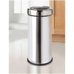 B&M Stainless Steel Soft Touch Bin 50L