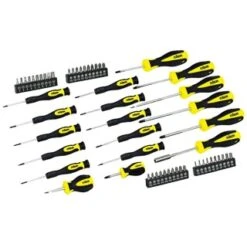 Rolson Screwdriver & Bit Set 58pc -Stanlty Shop 307056 Rolson 58pc Screwdriver Set1