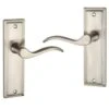 B&M Willow Satin Effect Scroll Internal Door Handle -Stanlty Shop 309445 silver door handle plain1