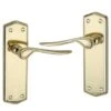 B&M Rowan Polished Brass Effect Internal Door Handle -Stanlty Shop 309807 brass door handle plain11