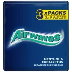 B&M Wrigley's Extra Airwaves Chewing Gum - Menthol & Eucalyptus 3pk