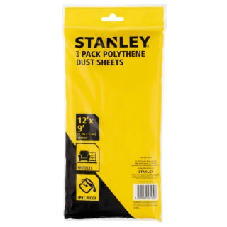 Stanley Polythene Dust Sheets 3pk 3 Stanley Polythene Dust Sheets 3pk