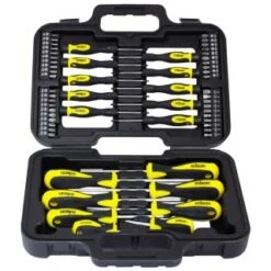 Rolson Screwdriver & Bit Set 58pc -Stanlty Shop 315945 rolson 58pc screwdriver set
