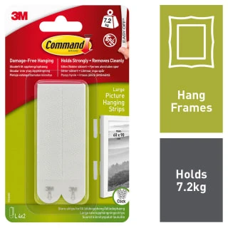 Command Picture Hanging Strip Large 4pk 4 Command Picture Hanging Strip Large 4pk - Image 2