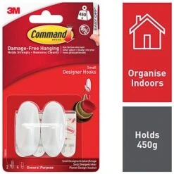Command Small Hooks 2pk 6 Command Small Hooks 2pk -Stanlty Shop 316009 command small designer hooks 2pk