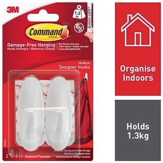 Command Medium Hooks 2pk 4 Command Medium Hooks 2pk - Image 2