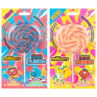 Millions Giant Lollipop 100g - Banana & Strawberry 4 Millions Giant Lollipop 100g - Banana & Strawberry - Image 2