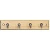B&M Pine & Chrome 4 Hook Key Rail -Stanlty Shop 319384 Pine And Chrome 4 Hook Key Tidy