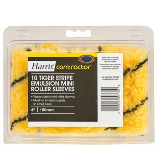 Harris Contractor Tiger Stripe Emulsion Mini Roller Sleeves 10pk 3 Harris Contractor Tiger Stripe Emulsion Mini Roller Sleeves 10pk