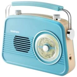 Goodmans Classic AM/FM Retro Radio - Blue -Stanlty Shop 329176 goodmans revive radio blue 2