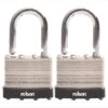 Laminated Padlock 50mm 2pk -Stanlty Shop 331484 50mm laminated twin pack