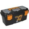 B&M Black Toolbox With Organiser 16" -Stanlty Shop 332251 16inch black toolbox with organiser