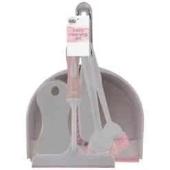 B&M Coloured Cleaning Brush Set 6pc -Stanlty Shop 338925 6 piece cleaning set