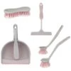 B&M Coloured Cleaning Brush Set 6pc -Stanlty Shop 338925 6 piece cleaning set main