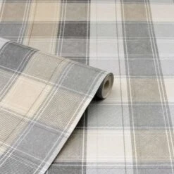Country Check Wallpaper - Grey 11 Country Check Wallpaper - Grey -Stanlty Shop 341211 arthouse country check grey wallpaper 3