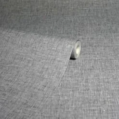 Linen Wallpaper - Mid Grey -Stanlty Shop 341214 arthouse linen mid grey wallpaper 3
