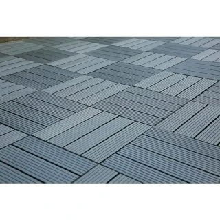 B&M Composite Decking Tiles 4pk - Grey 3 B&M Composite Decking Tiles 4pk - Grey