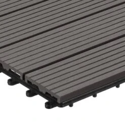 B&M Composite Decking Tiles 4pk - Grey 12 B&M Composite Decking Tiles 4pk - Grey -Stanlty Shop 342463 decking tiles grey 4