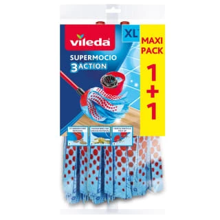 Vileda Supermocio 3 Action XL Refill 2pk 3 Vileda Supermocio 3 Action XL Refill 2pk