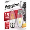 Energizer LED 25W B22 Filament Bulb 2pk -Stanlty Shop 346560 energizer led filamnet candle bc b22