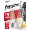 Energizer LED 25W SES/E14 Filament Bulb 2pk 1 Energizer LED 25W SES/E14 Filament Bulb 2pk -Stanlty Shop 346562 energizer led filamnet candle ses e14