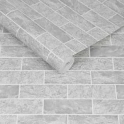 Tile Wallpaper - Grey -Stanlty Shop 347889 grey tile wallpaper 2
