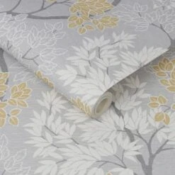 Lykke Tree Wallpaper - Ochre -Stanlty Shop 352435 lykke tree wallpaper 2