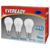 Eveready 100W E27 LED Bulb 3pk -Stanlty Shop 355150 eveready bulbs led 3pk 100w e27 warm white