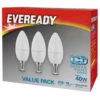 Eveready 40W E14 Candle Bulb 3pk 2 Eveready 40W E14 Candle Bulb 3pk -Stanlty Shop 355157 eveready 40w candle bulbs e14 3pk