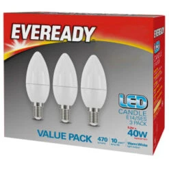 Eveready 40W E14 Candle Bulb 3pk