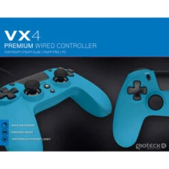 B&M PS4 Premium Wired Controller - Blue -Stanlty Shop 355406 ps4 wired controller blue 2