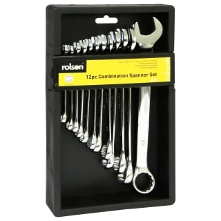Rolson Combination Spanner Set 12pc 3 Rolson Combination Spanner Set 12pc