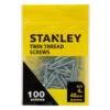Stanley Twin Thread Screws 100pk 4 X 40mm -Stanlty Shop 355931 stanley twin thread screw 4x40mm