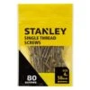 Stanley Single Thread Screws 80pk 4 X 50mm 1 Stanley Single Thread Screws 80pk 4 X 50mm -Stanlty Shop 355940 stanley single thread screw 4x50mm