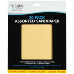 Turner & Gray Assorted Sandpaper 20pk