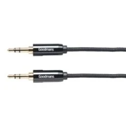 Goodmans Aux Cable 2m - Black -Stanlty Shop 356998 goodmans 3 5mm aux audio cable 2m black1