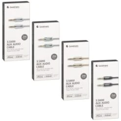 Goodmans Aux Cable 2m - Black -Stanlty Shop 356998 goodmans 3 5mm aux audio cable 2m gold 21