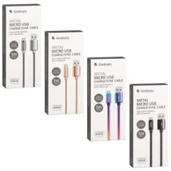 Goodmans Mini USB Metal Charging Cable - Rose Gold -Stanlty Shop 357007 goodmans metal micro usb charge and sync cable 1m main