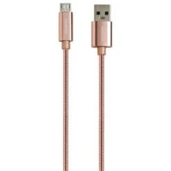 Goodmans Mini USB Metal Charging Cable - Rose Gold -Stanlty Shop 357007 goodmans metal micro usb charge and sync cable 1m rose gold