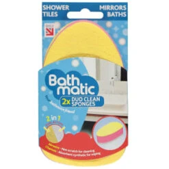 B&M Bathmatic Duo Clean Sponges 2pk