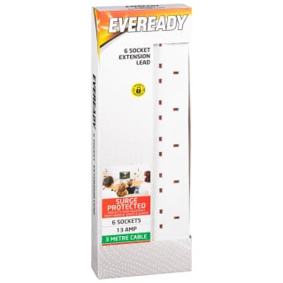 Eveready 6 Socket Extension Lead 3 Eveready 6 Socket Extension Lead