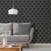 Crystal Trellis Black & Silver Wallpaper -Stanlty Shop 358050 crystal trellis black silver wallpaper 2