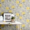Rosalind Grey & Ochre Wallpaper -Stanlty Shop 358072 rosalind grey ochre wallpaper