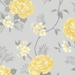 Rosalind Grey & Ochre Wallpaper -Stanlty Shop 358072 rosalind grey ochre wallpaper 2