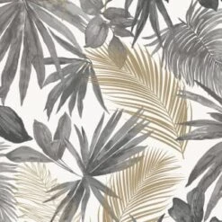 Wild Palms Charcoal & Gold Wallpaper -Stanlty Shop 358126 grandeco wild palms charcoal gold wallpaper 2