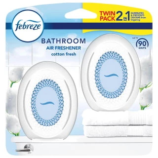 Febreze Bathroom Air Freshener 2pk - Cotton Fresh 3 Febreze Bathroom Air Freshener 2pk - Cotton Fresh