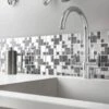 Kensington Silver Mosaic Self Adhesive Wall Tile -Stanlty Shop 359990 kensington silver mosaic self adhesive wall tile 3
